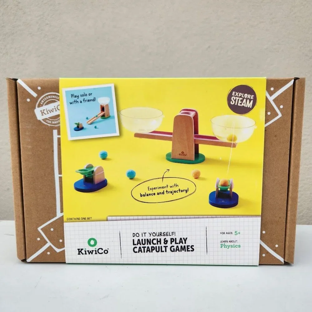 NEW KiwiCo Launch & Play Catapult Games STEM Science Kit Set Physics Launcher Ki